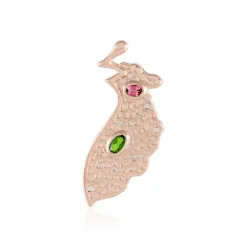 Edelstein-Silberanhänger