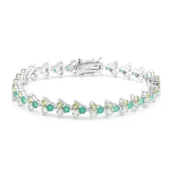 Edelstein-Silberarmband