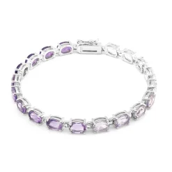 Edelstein-Silberarmband