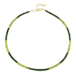 Edelstein-Silberhalskette