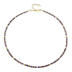 Edelstein-Silberhalskette (Riya)