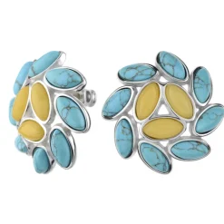 Edelstein-Silberohrringe