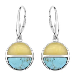 Edelstein-Silberohrringe