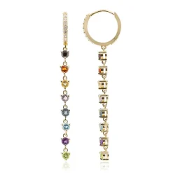 Edelstein-Silberohrringe