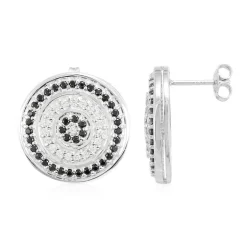 Edelstein-Silberohrringe