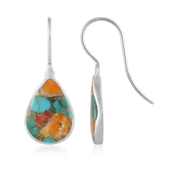 Edelstein-Silberohrringe