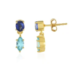 Edelstein-Silberohrringe