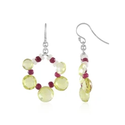 Edelstein-Silberohrringe