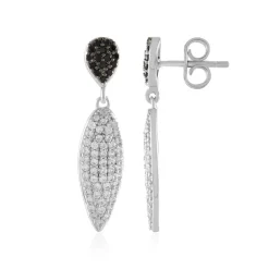 Edelstein-Silberohrringe