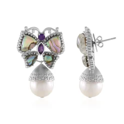 Edelstein-Silberohrringe (Dallas Prince Designs)