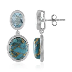 Edelstein-Silberohrringe (Faszination Türkis)