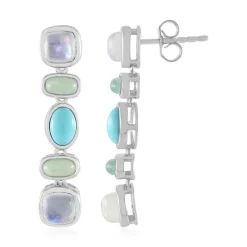 Edelstein-Silberohrringe (KM by Juwelo)