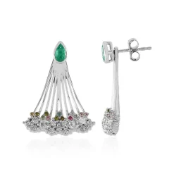 Edelstein-Silberohrringe (SAELOCANA)