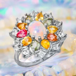 Edelstein-Silberring