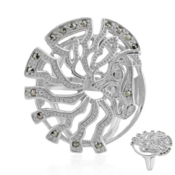 Edelstein-Silberring (Annette classic)