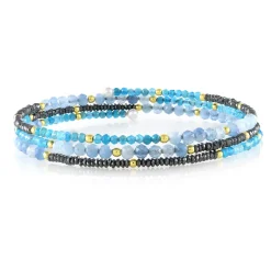 Edelstein-Stahlarmreif (Riya)