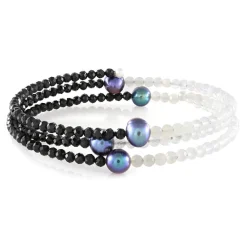 Edelstein-Stahlarmreif (Riya)