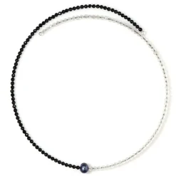 Edelstein-Stahlhalsreif (Riya)