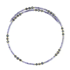 Edelstein-Stahlhalsreif (Riya)