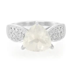 Eismond-Quarz-Silberring