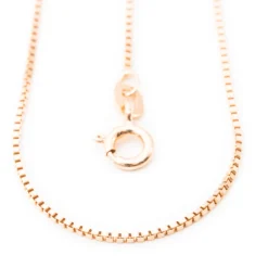 925er Silber-Veneziakette diamantiert - 50 cm - 2,5 g - rosévergoldet