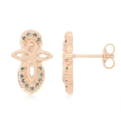 Fancy-Diamant-Silberohrringe