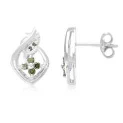 Fancy-Diamant-Silberohrringe