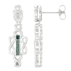 Fancy-Diamant-Silberohrringe