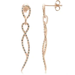 Fancy-Diamant-Silberohrringe