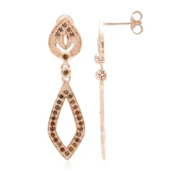 Fancy-Diamant-Silberohrringe