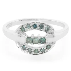 Fancy-Diamant-Silberring