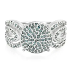 Fancy-Diamant-Silberring