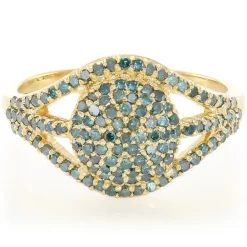 Fancy-Diamant-Silberring