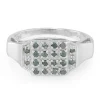 Fancy-Diamant-Silberring