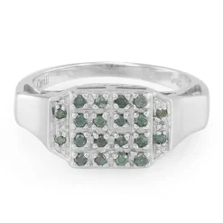 Fancy-Diamant-Silberring