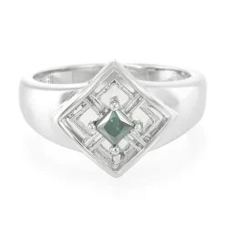 Fancy-Diamant-Silberring