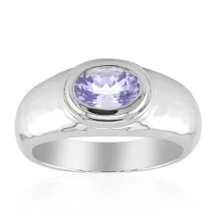 Fliederfarbener Tansanit-Silberring (Pallanova)