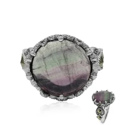 Fluorit-Silberring (Annette classic)