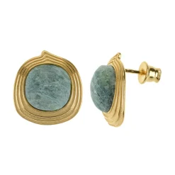 Fuchsit-Silberohrringe