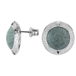 Fuchsit-Silberohrringe