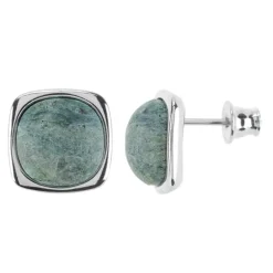 Fuchsit-Silberohrringe