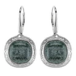 Fuchsit-Silberohrringe