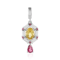 Gelber Beryll-Silberanhänger