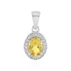 Gelber Beryll-Silberanhänger