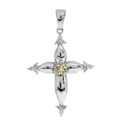 Gelber Beryll-Silberanhänger