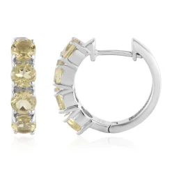 Gelber Beryll-Silberohrringe