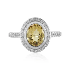 Gelber Beryll-Silberring