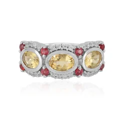 Gelber Beryll-Silberring