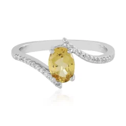 Gelber Beryll-Silberring