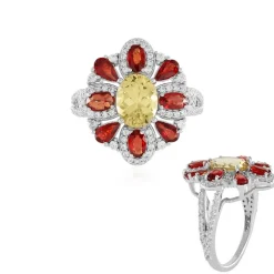 Gelber Beryll-Silberring